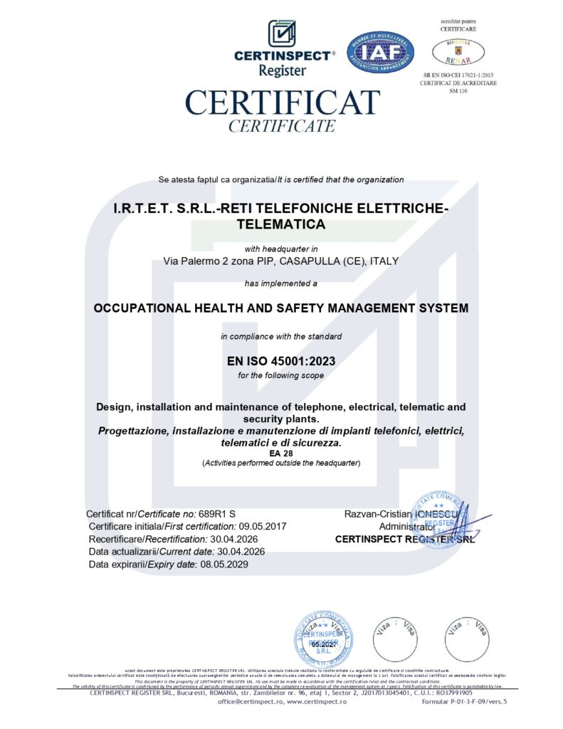 Certificate45001